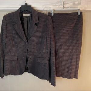 Tahari Black Skirt Set Professional Chic